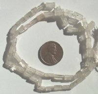 16 inch strand of 7x4mm Brick Rutilated Quartz